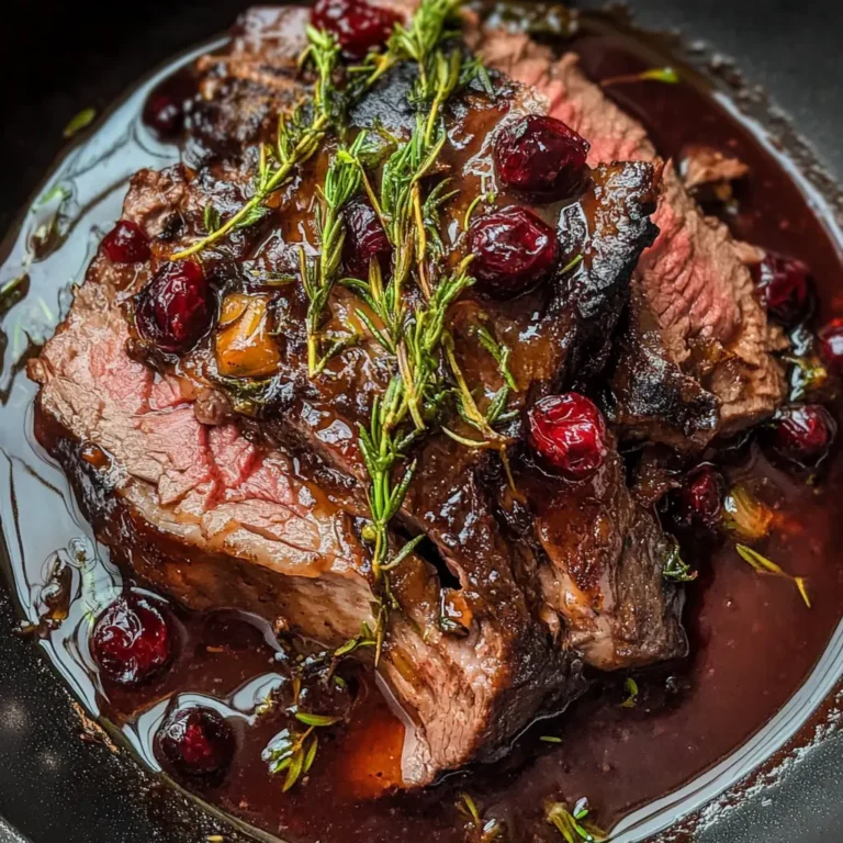 Savory Cranberry Balsamic Roast Beef