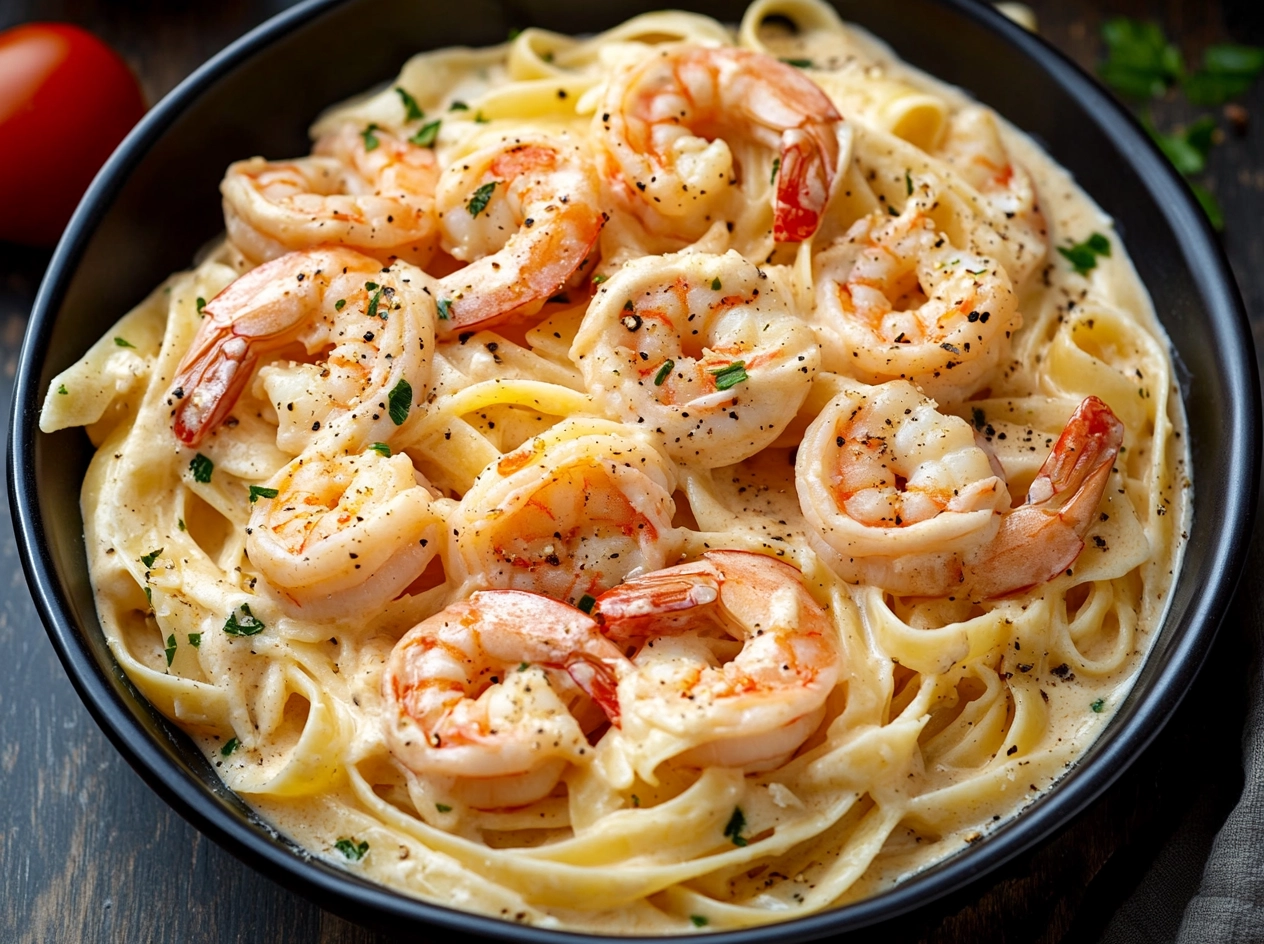 Creamy Marry Me Shrimp Pasta Plated