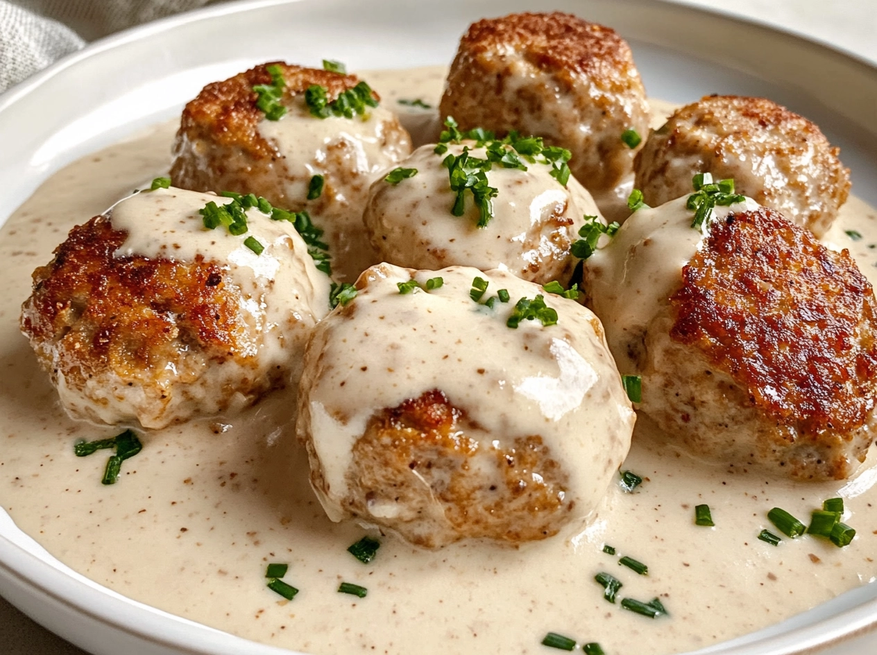 Chicken Cordon Bleu Meatballs Presentation