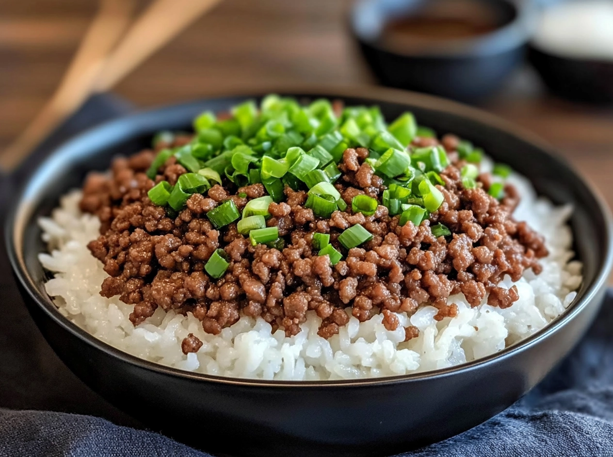 Korean Ground Beef Bowl Serving