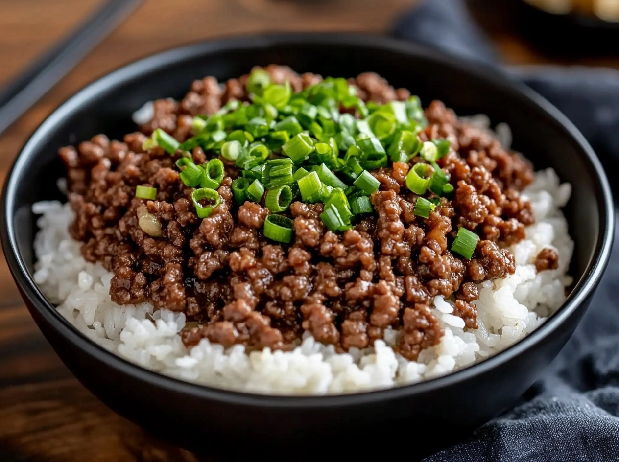 Delicious Korean Ground Beef Bowl-2