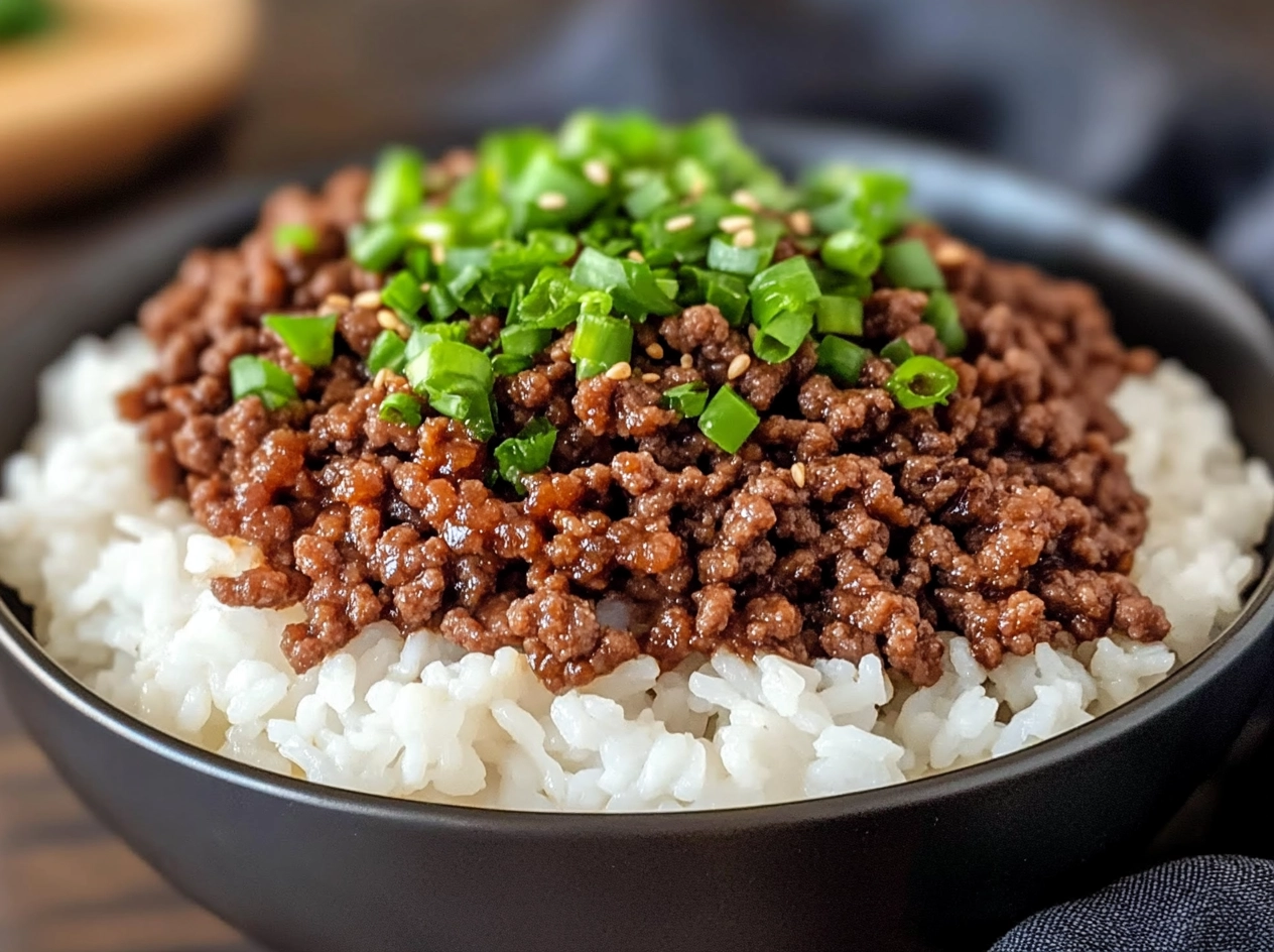 Cooking Korean Ground Beef Bowl