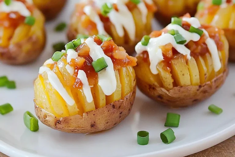 Crispy Loaded Hasselback Potato Bites: Irresistibly Delicious