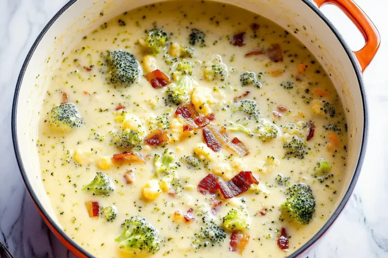 Broccoli Cauliflower Cheese Soup with Bacon: Comfort in a Bowl