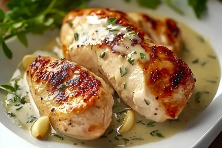 Chicken with Boursin Sauce with Garlic and Fine Herbs Recipe