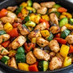 Healthy Chicken and Vegetables Skillet-2