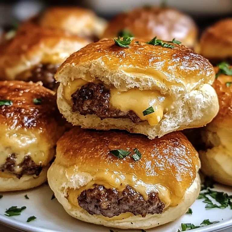 Garlic Parmesan Cheeseburger Bombs