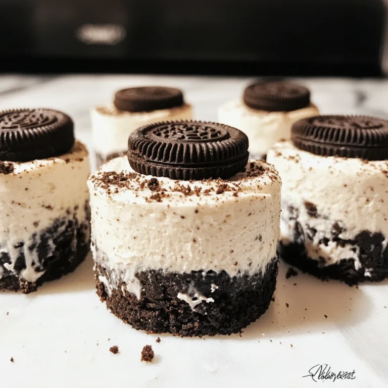 Mini No-Bake Oreo Cheesecakes