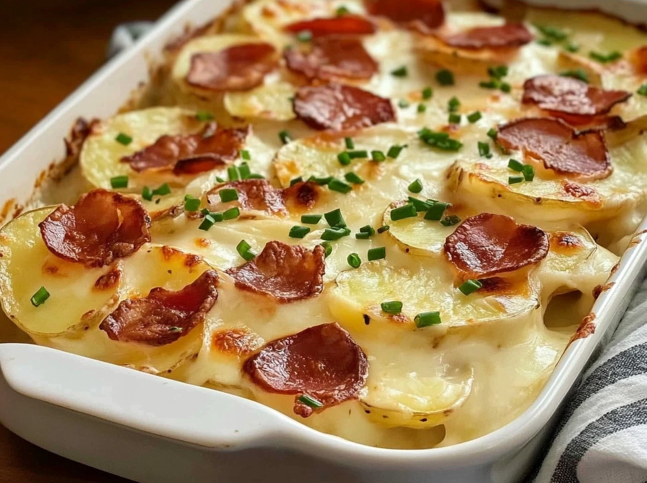 Baked Loaded Scalloped Potatoes