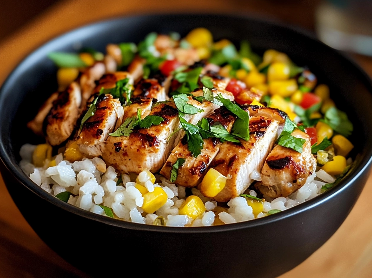 Cooking Process of Street Corn Chicken Rice Bowl