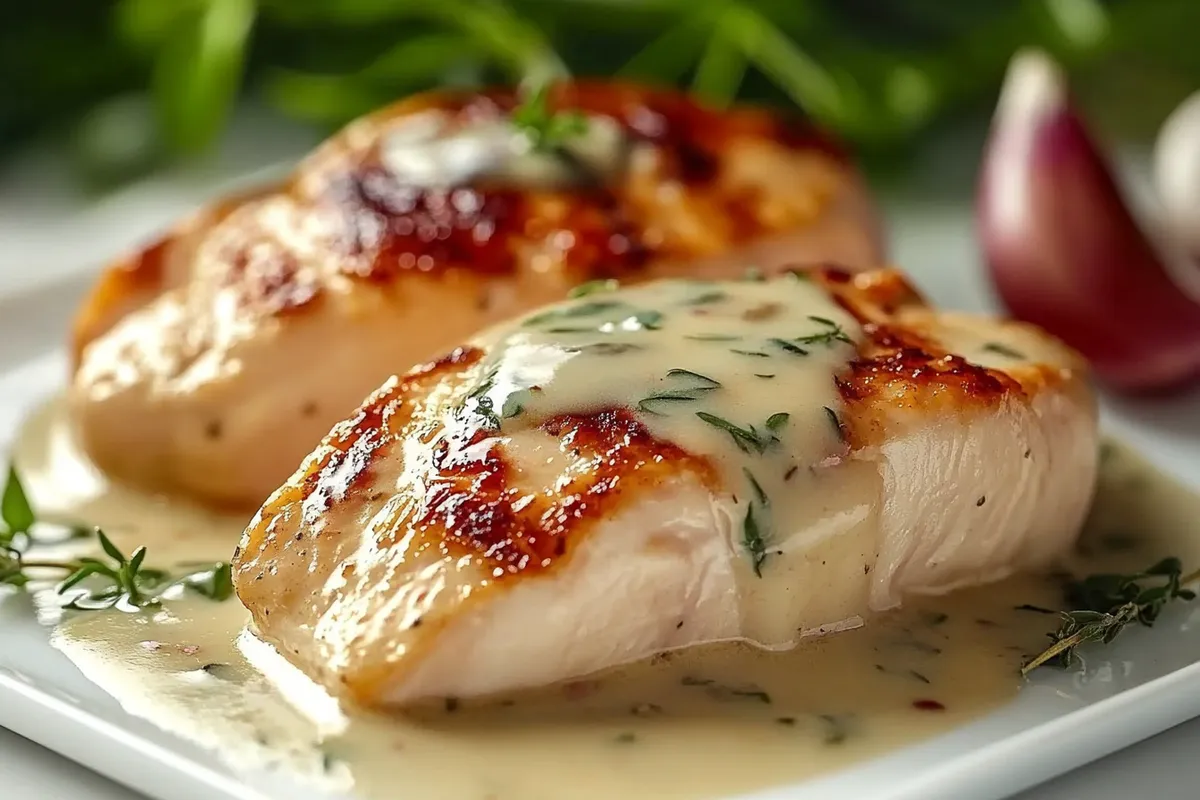 Tips for Chicken with Boursin Sauce with Garlic and Fine Herbs