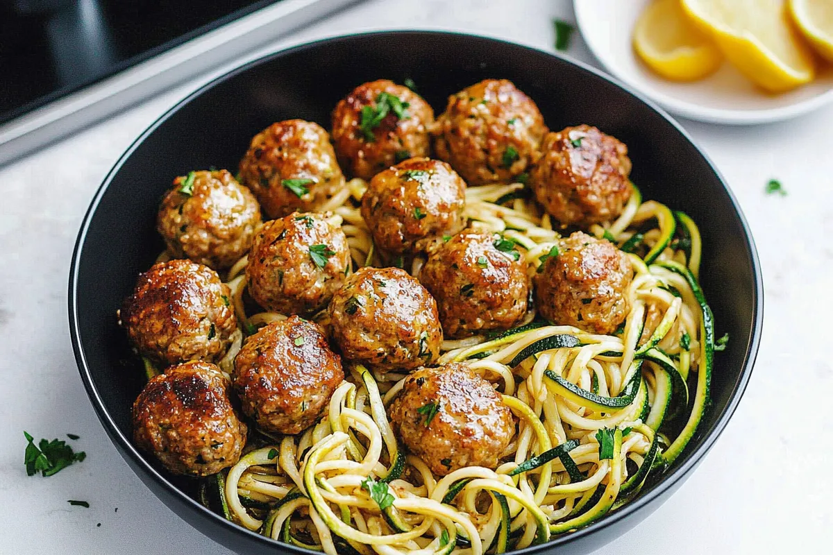 Tips for Garlic Butter Turkey Meatballs with Zucchini Noodles