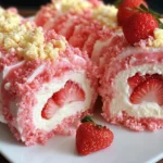 Sweet Strawberry Shortcake Cheesecake Rolls-2