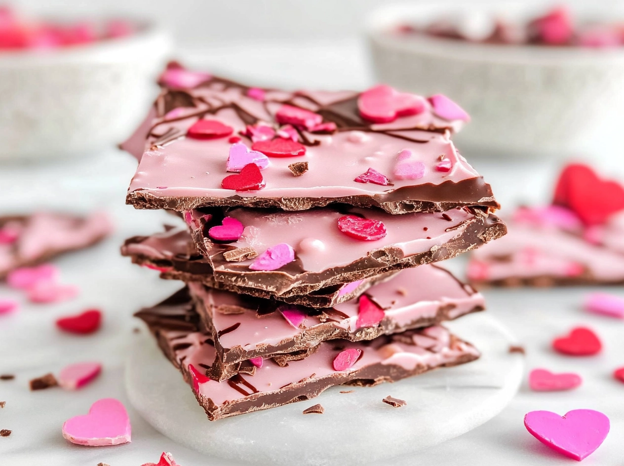 Valentine's Chocolate Bark Preparation