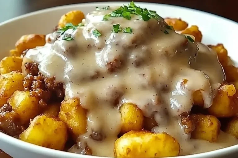 Tater Tot Breakfast Bowl with Sausage Gravy – A Hearty Start