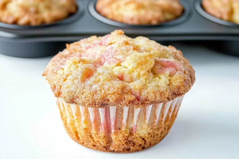 Rhubarb Muffins with Greek Yogurt