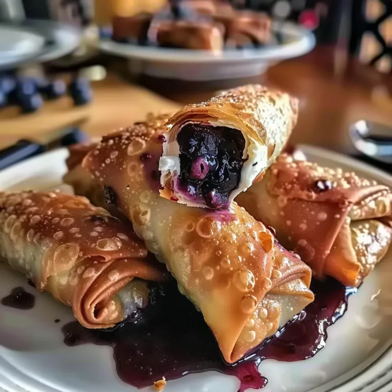 Blueberry Cream Cheese Egg Rolls Recipe: Sweet Delight