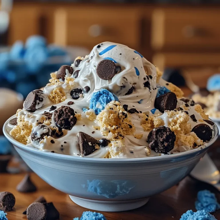 Cookie Monster Fluff: Irresistibly Fun Dessert Treat