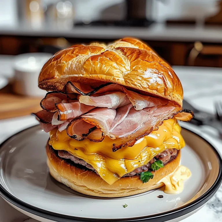 Ham & Cheese Frühstücksburger mit Laugen-Croissant-Bun Recipe
