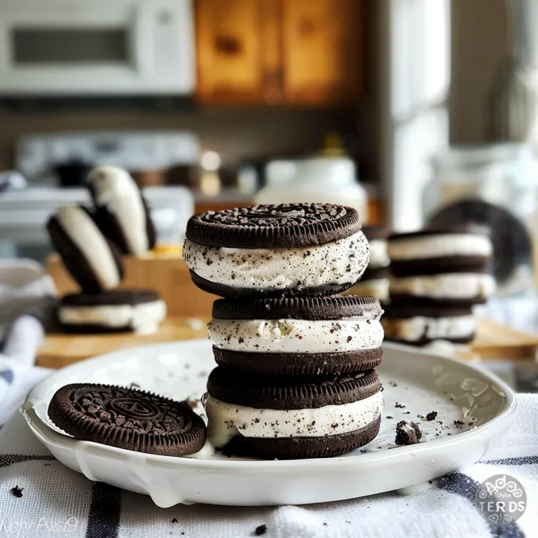 Oreo Ice-Cream Sandwiches: A Delightfully Creamy Treat