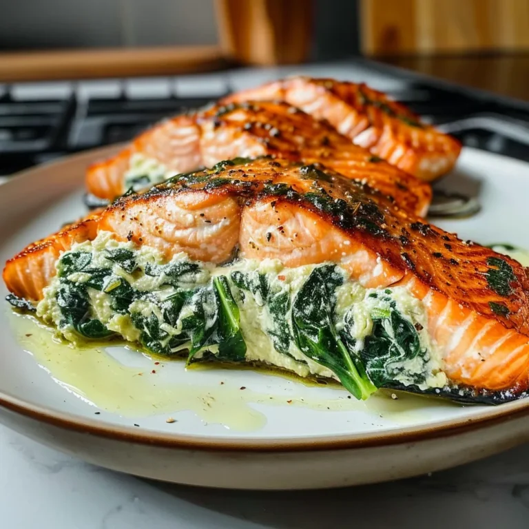 Delicious Easy Spinach Stuffed Salmon Recipe
