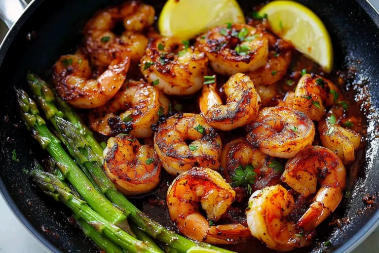 Spicy Shrimp and Asparagus Delight in One Pan Recipe
