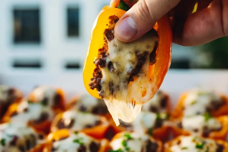 Low-Carb, Keto Cheeseburger Stuffed Peppers Recipe