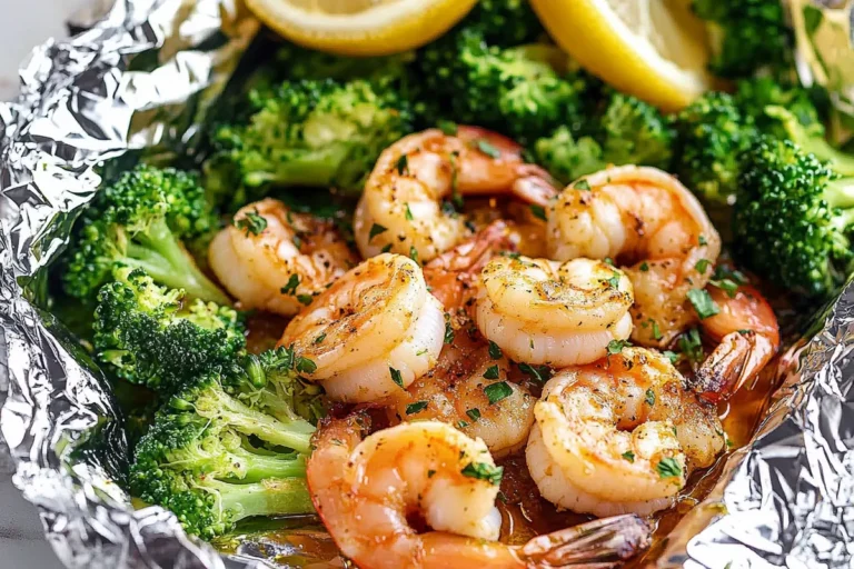 Baked Shrimp and Broccoli Foil Packs for Easy Weeknight Dinners