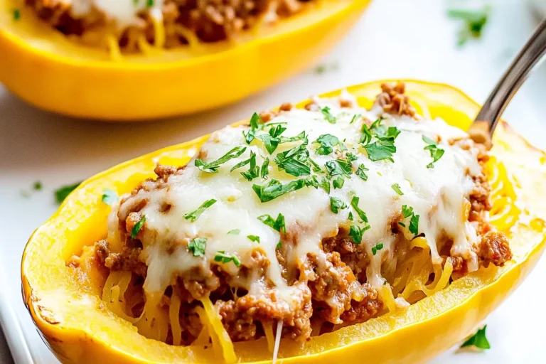 Stuffed Spaghetti Squash Lasagna Boats – A Healthy Delight