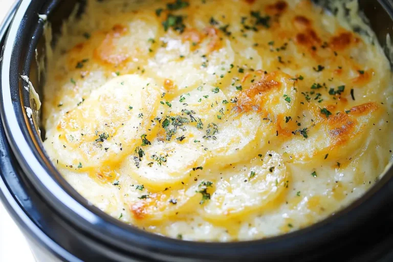 Slow Cooker Cheesy Scalloped Potatoes – Creamy Comfort Food