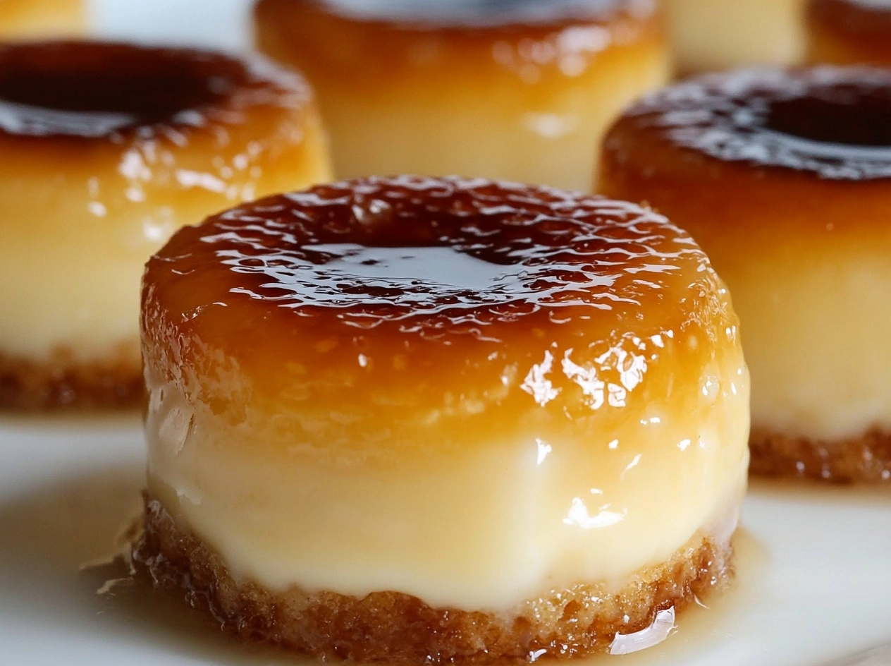 Preparing Mini Crème Brûlée Cheesecakes