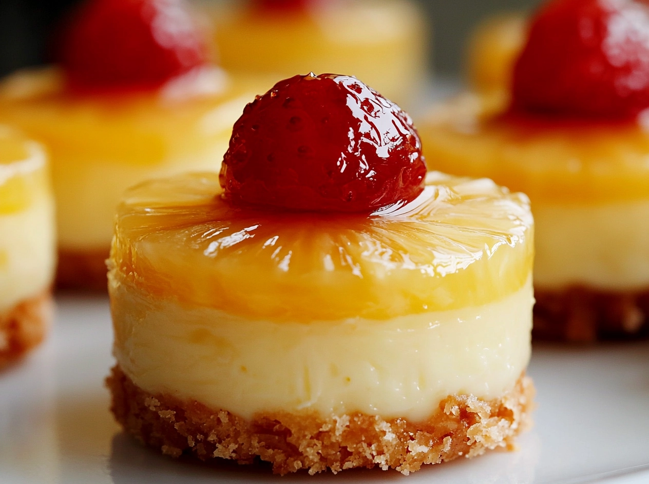 Baked Mini Pineapple Cheesecakes