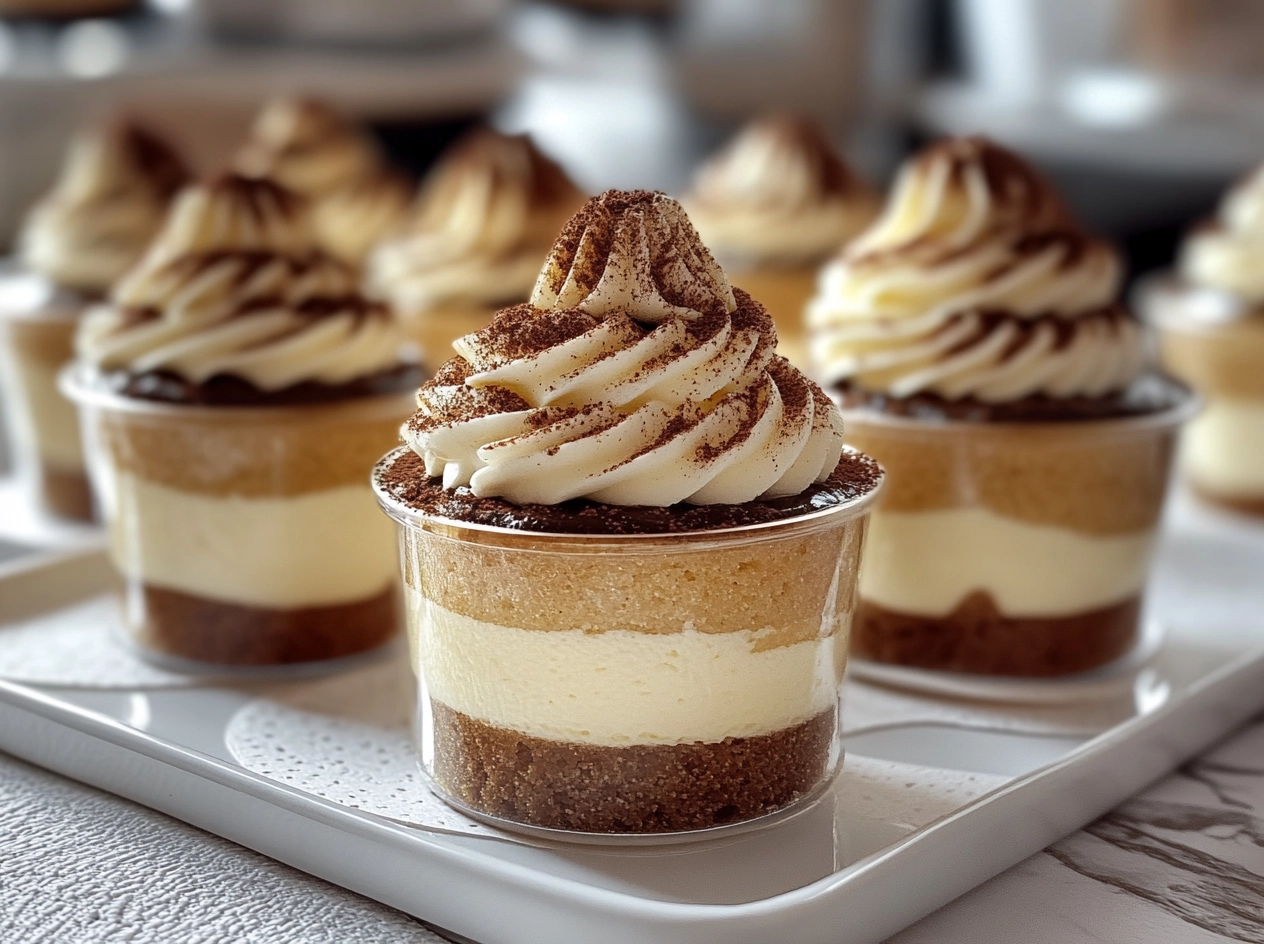 Preparation of Mini Tiramisu Cups
