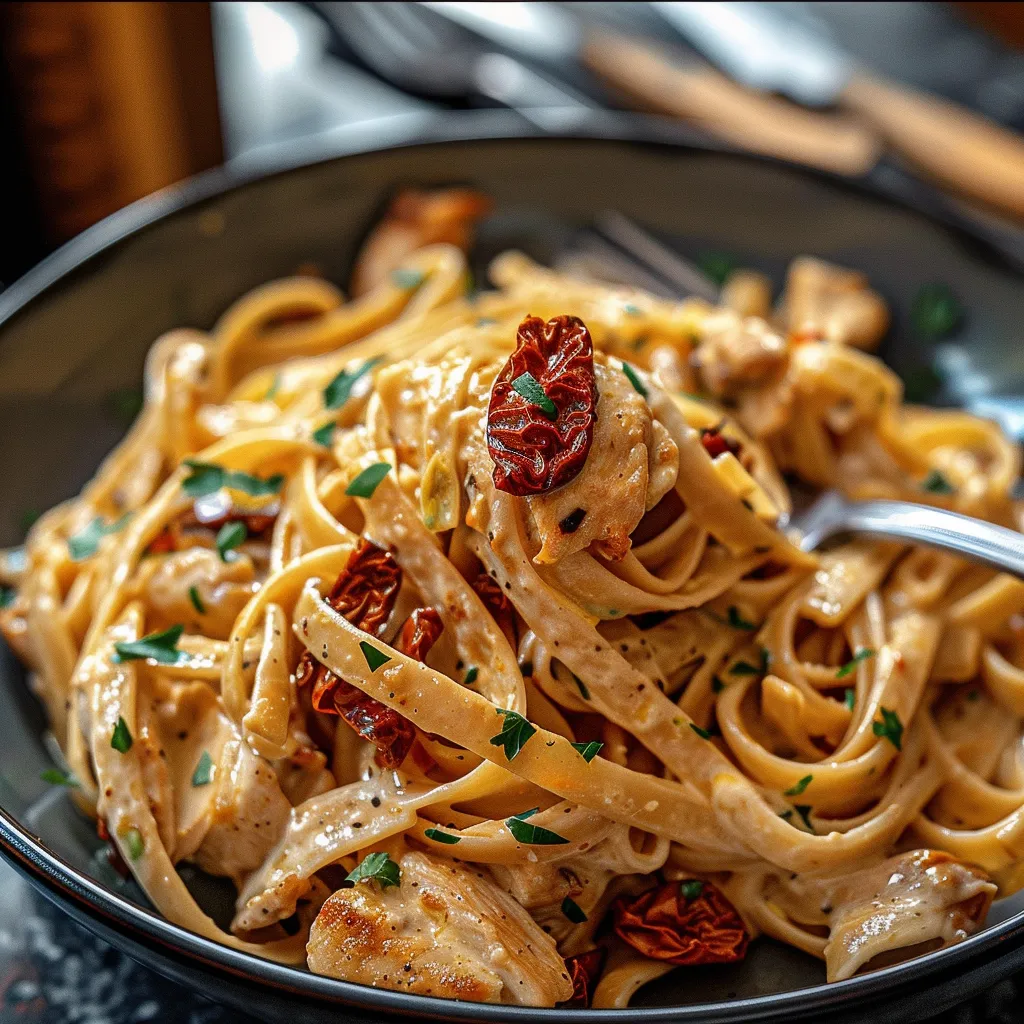 Tips for Creamy Sun-Dried Tomato and Chicken Fettuccine