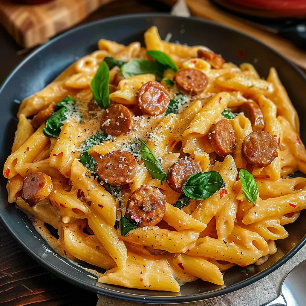Tips for CREAMY CAJUN SAUSAGE PASTA