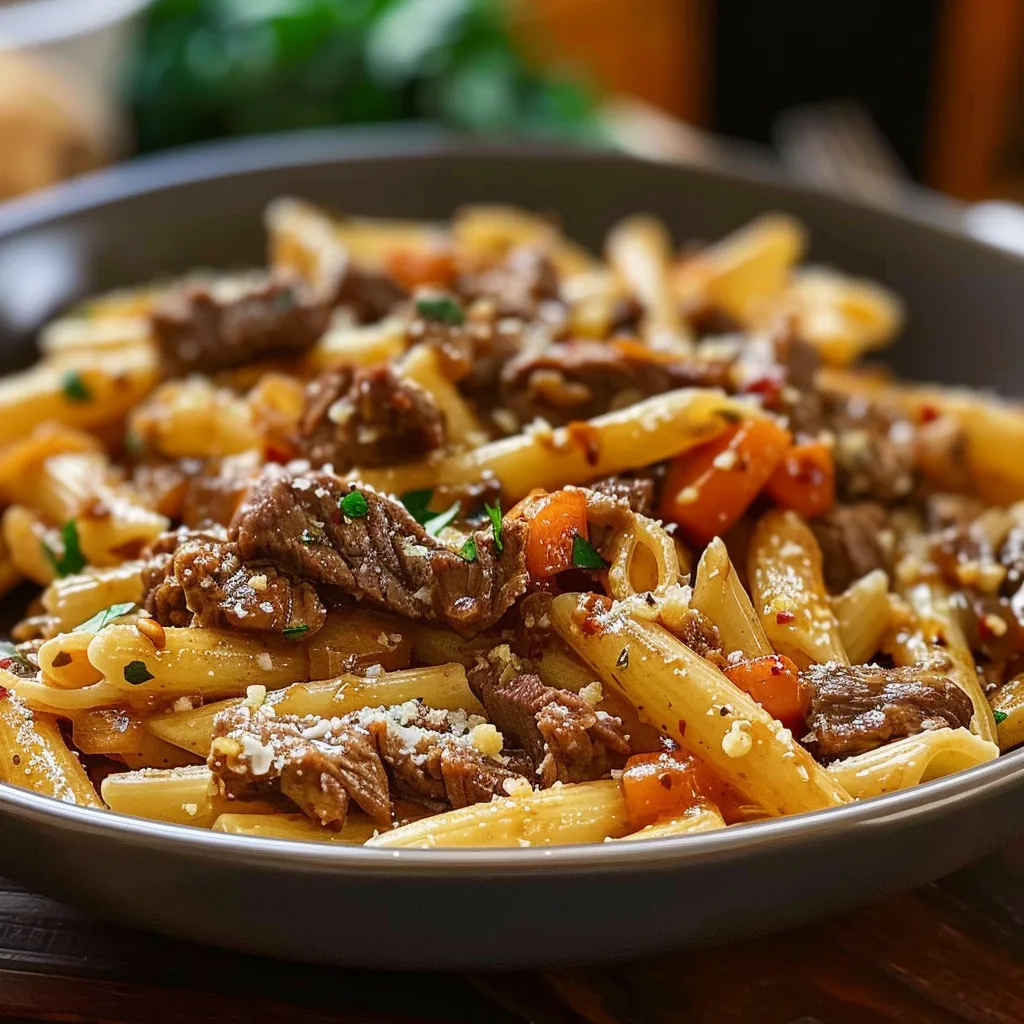 Tips for GARLIC BEEF PASTA