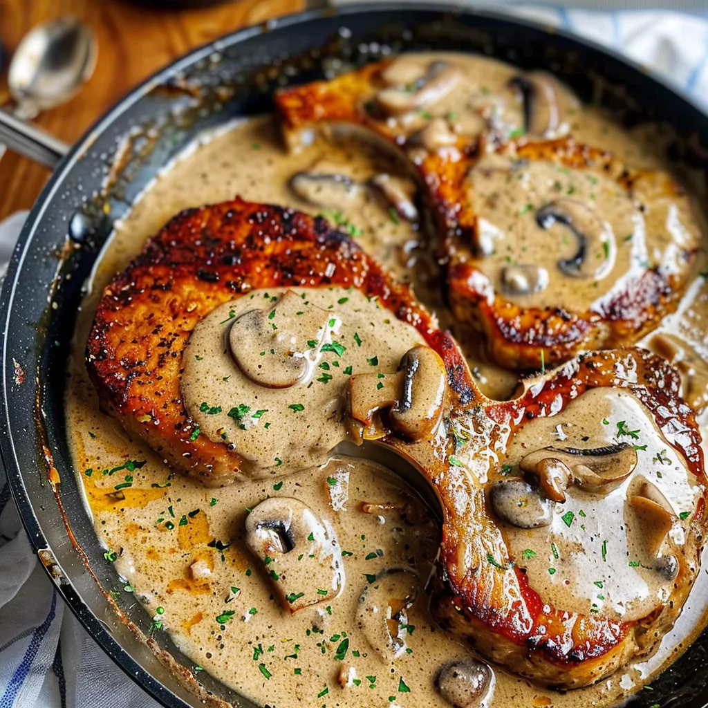Tips for Garlic Pork Chops in Creamy Mushroom Sauce