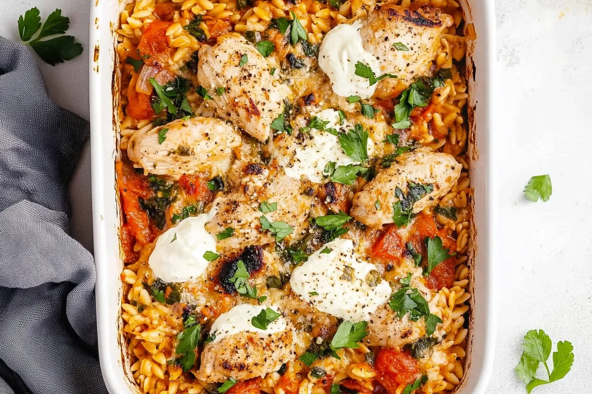 Tips for Greek Chicken Orzo Bake