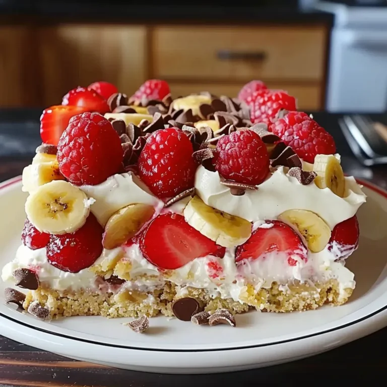 No-Bake Banana Split Cake – Quick & Easy Dessert Recipe