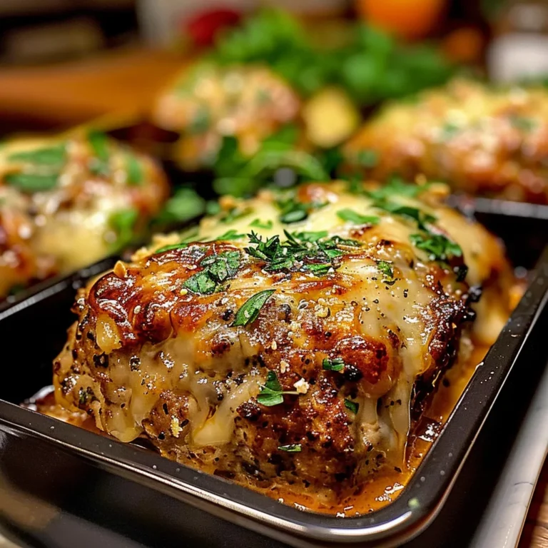 Garlic Parmesan Chicken Meatloaves – Easy & Delicious Recipe