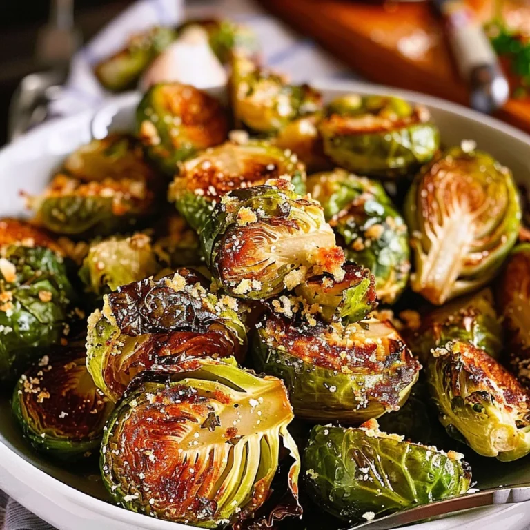 Garlic Parmesan Roasted Brussels Sprouts Recipe