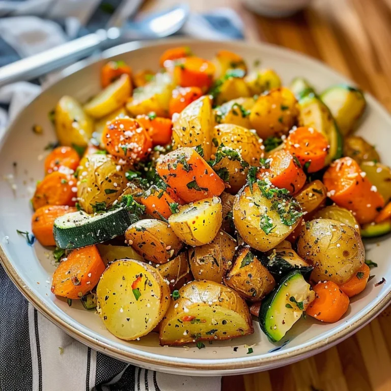 Roasted Potatoes, Carrots, and Zucchini: