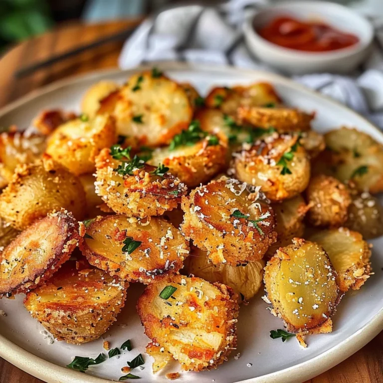 Crispy Garlic Parmesan Crusted Potatoes Recipe