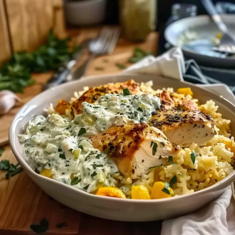 Dump-and-Bake Chicken Tzatziki Casserole for Easy Dinners