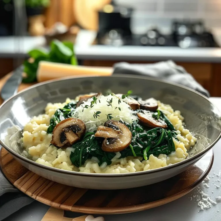 Creamy Mushroom and Spinach Risotto Recipe – Deliciously Easy
