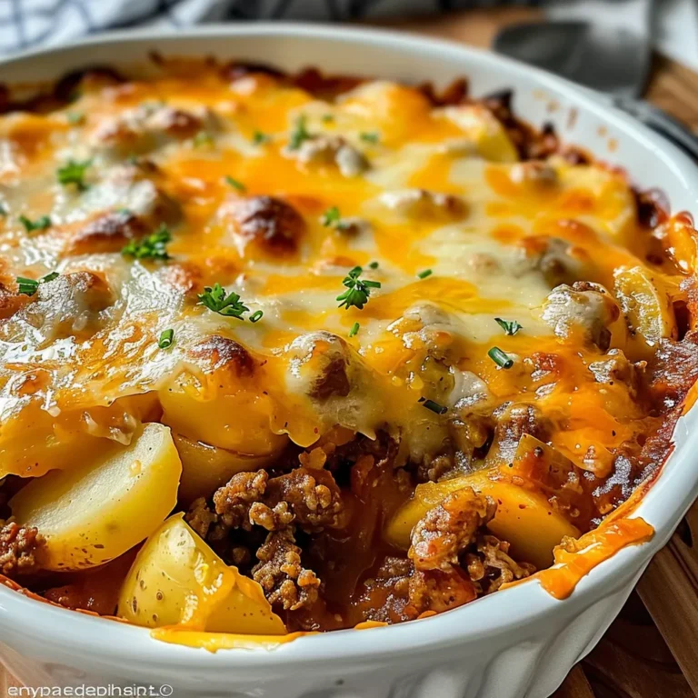 Hobo Casserole with Ground Beef & Potatoes