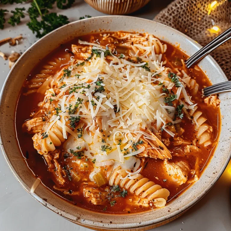 Crockpot Chicken Parmesan Soup