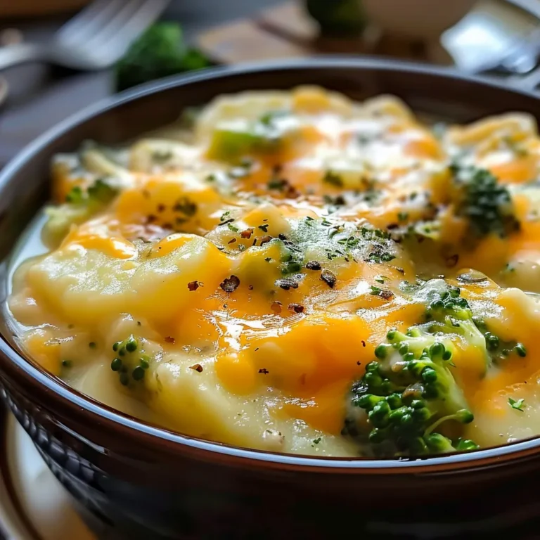 Crockpot Potato Broccoli Cheddar Soup for Cozy Nights