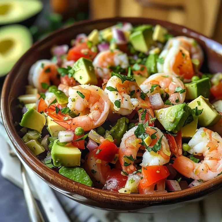 Healthy Avocado Salsa Shrimp Salad for a Light Meal