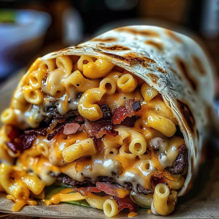 Bacon Mac’n’Cheese Burger Wrap – A Delicious Twist!